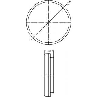 Altais LED-loftslampe, IP54, Ø 22 cm