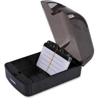 Lorell desktop kortfil 350 kortkapacitet sort klar