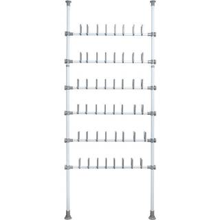 WENKO Hercules Shoes teleskopsystem til 24 par sko, 94 x 165-300 cm, hvid