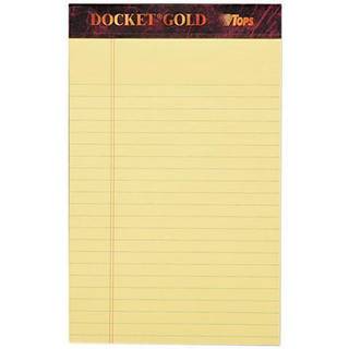 TOPS 63900 Notepad Jr. Juridisk styrede 50 ark 5-tommer x8-tommer 12/pk Canary