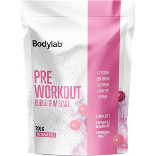 Pre Workout-pulver Bubblegum Blast (På lager i varehus)