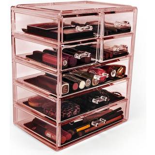 Sorbus Acrylic Makeup Organizer - Organisation og opbevaringssag til kosmetik Make Up & Jewelry - Big Clear Makeup Organizer til Vanity Badeværel