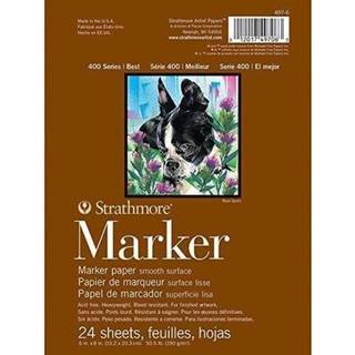 Strathmore Marker Paper Pad 6 """" x8 """" -50 lb glatte 24 ark -62497600