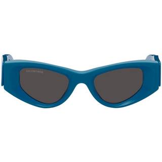 Balenciaga BB0243S 004 48 Solbriller Kvinder Blue - Blue - 48mm