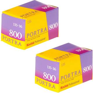 Ritz Camera Pack of 2 Kodak 145 1855 Professional Portra 800 Color Negative Film (ISO 800) 35mm 36 Eksponeringer