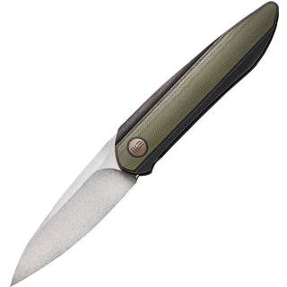 Black Void Opus foldekniv, black ti with green G10 inlay