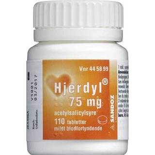 Hjerdyl 75 mg (Håndkøb, apoteksforbeholdt) 110 stk Tabletter