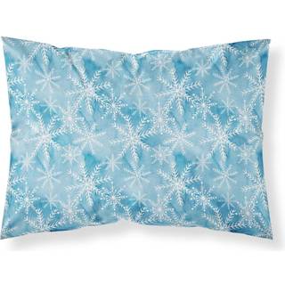"""" Caroline's Treasures Watercolor Snowflake på Blue Printed Polyester 250 trådtælling Konvolut Lukning Pudebetræk Standard Multicolor """"