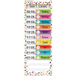 L?rer oprettede ressourcer Confetti 14 Pocket Daily Plan Pocket Chart (13 """" X 34 """")