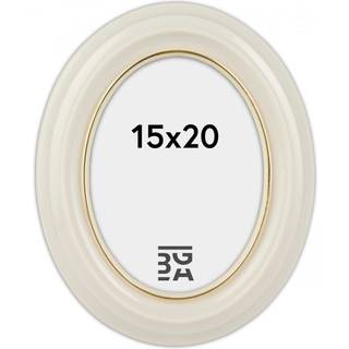 Eiri Mozart Oval Fotoramme Hvid 15x20 cm