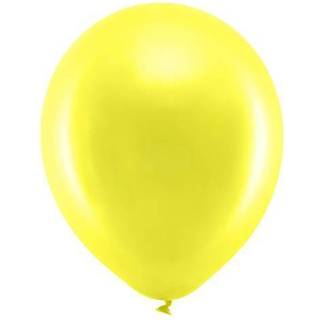 100 stk. Latexballoner gul perle 9" - Perfekt til fest og heliumbrug