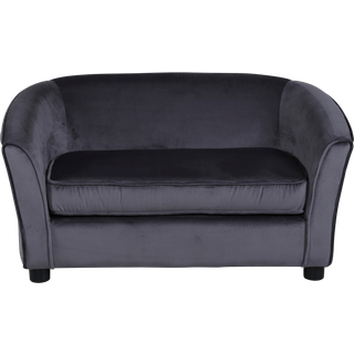Velvet sofa 2 personers til barn grå.