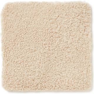 Skinnwille, Curly siddehynde fåreskind 40x40 cm Beige Moonlight