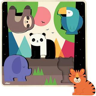 Vilac puslespil m. lyd 5 brikker - Jungle af Andy Westface