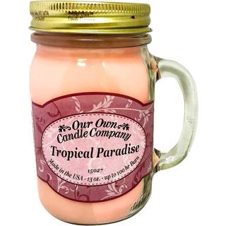 Vores eget lysfirma Tropical Paradise Duftende Mason Jar Candle 100 timers forbrændingstid lavet i USA - 13 ounces