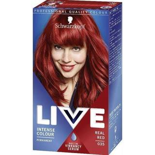 Schwarzkopf LIVE Intense Colour Permanent hårfarve Skygge 035 Real Red 1 stk. - 1 stk.