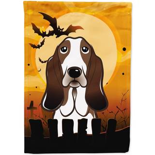 """" Caroline's Treasures BB1801GF Halloween Basset Hound Garden Size Flag Lille Multicolor """"
