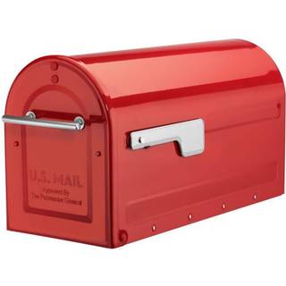 Boulder Red Postkasse (7900-7R-SR) af Architectural Mailboxes - Pulverlakeret postmonteret, Moderne og holdbar finish i aluminium og stål