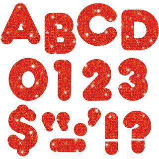 Trend Enterprises Inc. Red Sparkle 4 """" Casual UC Ready Letters
