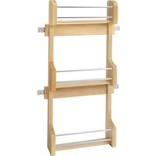 Rev-a-hylde 15 """" 3 lagdelt udtr?k hyldearrang?r til k?kkenskabe pantry opbevaring krydderi krydderstativ d?r/v?gmonteret ahorn tr? 4SR-15