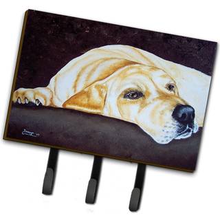 """" Caroline's Treasures AMB1072th68 Naptime Gul Labrador snor eller nøgleholder stor multicolor """"