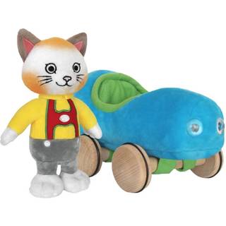 Huckle Cat blødt legetøj med Busytown blå bil - 2-i-1 Richard Scarry-kollektion