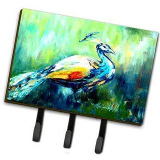 """" Caroline's Treasures MW1160TH68 Proud Peacock Green Leash eller Key Holder Large Multicolor """"