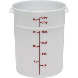 Runde 22 kvart poly hvid