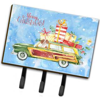"""" Caroline's Treasures Merry Christmas Brittany Spaniel Leash eller Key Holder Hooks multicolor """"