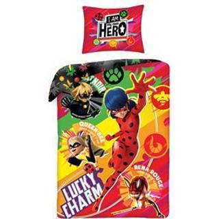 Miraculous Ladybug ''Lucky Charm'' Sengetøj inkl. rygsæk, 100 bomuld
