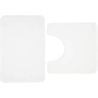 Catherine Lansfield Catherine Lansfield White Anti-Bacterial Memory Foam Bath Mat And Pedestal Mat