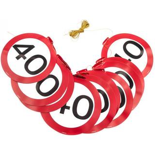 Wimpelkette Verkehrsschild 40