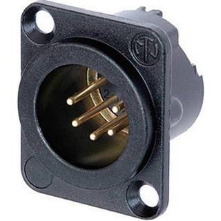Neutrik NC5MD-LX-B XLR-stik Flangestik, kontakter lige