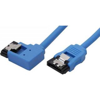 InLine afrundet SATA-kabel med L-stik (venstre), 0,5m
