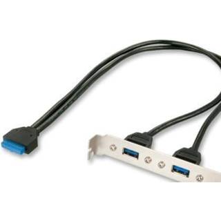 LINDY USB 3.0 Slotblech-Adapter  2xUSB 3.0 Typ A an 20 pol. IDC