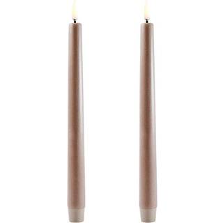 FORÅRSUDSALG - Uyuni - LED Konisk lys - Sandsten - 2-pak - 2,3x25 cm