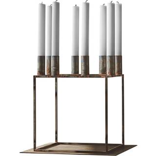 Audo Copenhagen Kubus 8 Lysestage - Lysestager Stål Raw Steel - 71041-000657