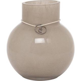 ERNST Ernst glasvase rund beige H10 cm Ø9 cm