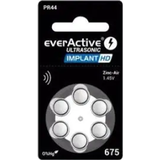 EverActive Ultrasonic Implant HD 675/PR44 Høreapparatbatterier - 6 stk.