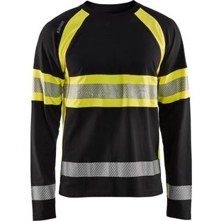 Blåkläder 351010309933XXL T-shirt Sort/høj synlighed gul, langærmet Sort/Hi-Vis gul