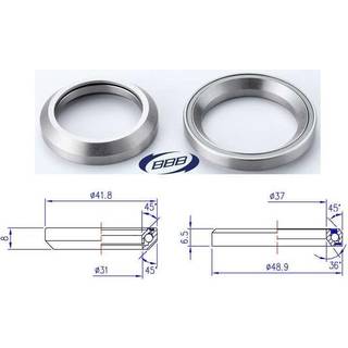 Lager BBB 41,8 mm 45° x 45°/48,9 mm 36° x 45°, 1 sæt
