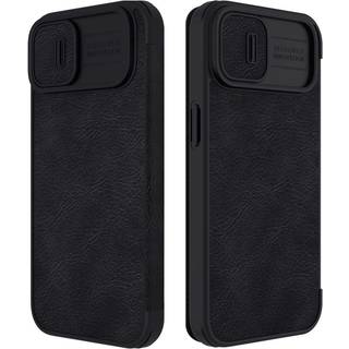 Læder Etui Nillkin Qin Pro til iPhone 14 Plus - Sort