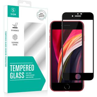 SiGN 3D Skærmbeskyttelse i hærdet glas med Dust Mesh til iPhone SE 2020