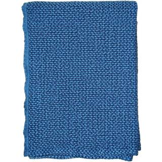 Klippan Yllefabrik Basket bomuldstæppe 130x180 cm Sea blue (blå)
