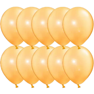 100 stk. Latexballoner metallic guld 12" - Professionel kvalitet til fest & helium