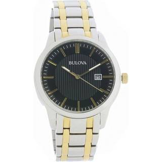 Bulova 98B237 Sort/Gul guldtonet stål Ø40 mm