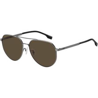 BOSS Boss 1473/F/SK Asian Fit R80/SP 61 Solbriller Mænd Silver - Matte Dark Ruthenium Silver - 61mm