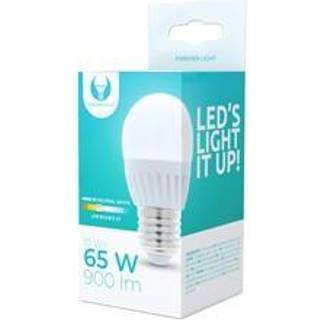 LED-lampe E27, G45, 10W, 230V, 4500K, keramik, hvid neutral