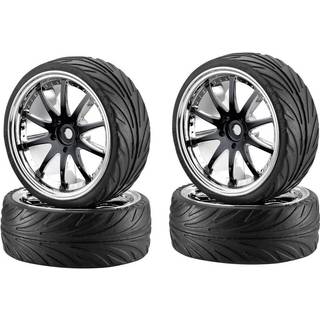 1:10 BigWheel-Set 02, 10spoke bla/Ch (4)