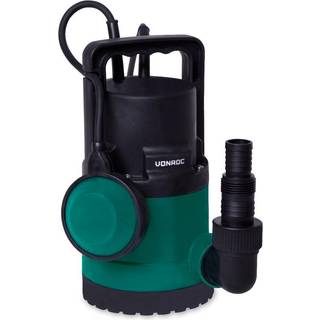 VONROC Dykpumpe - pumpe - 300W | 6500 l/t - med flyder | 5mm restvand | Snavset og rent vand